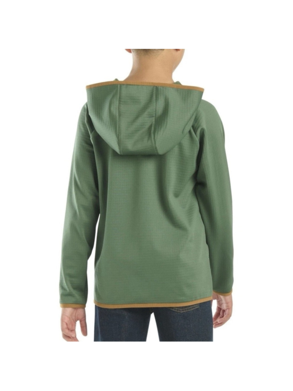 Carhartt Boys Full Zip Hoodie Youth Medium Green Lightweight Sweatshirt NWT - Picture 2 of 4
